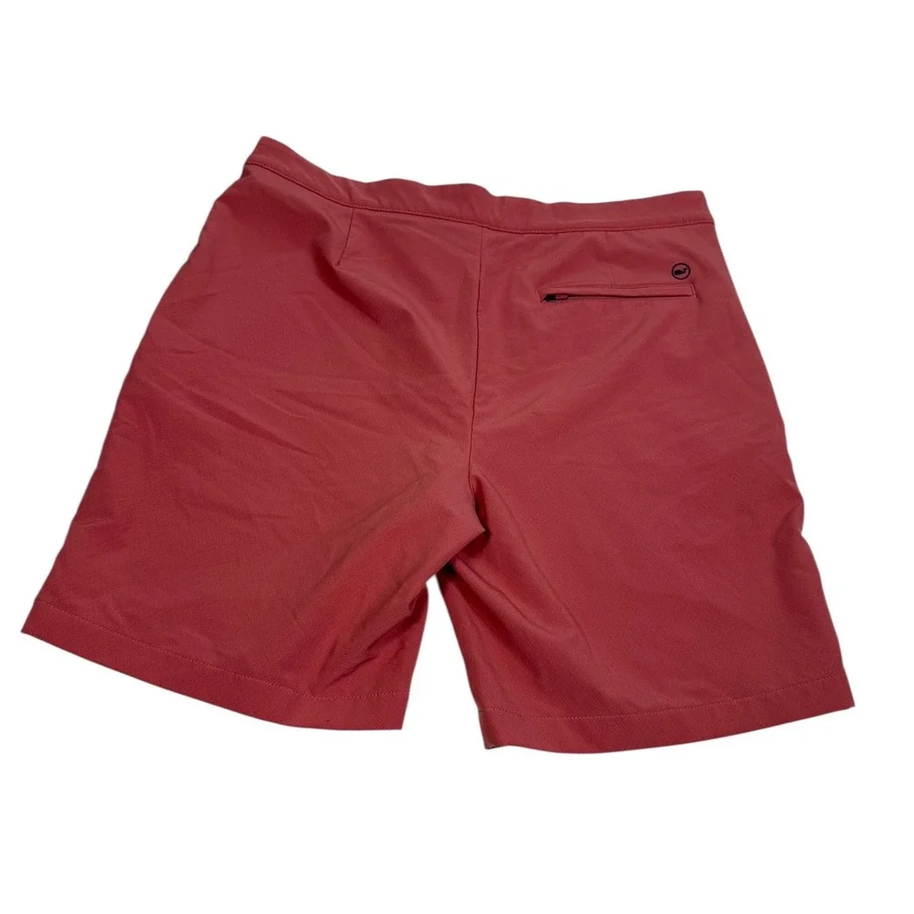 Vineyard Vines Performance Shorts Red Size 32 Men's Golf‎ Chino Flat Front